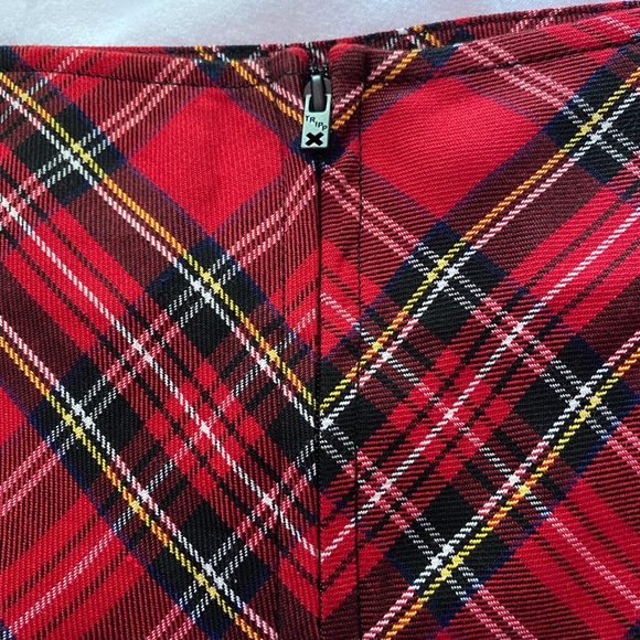 🥀🎄TRIPP NWT pleated plaid schoolgirl skirt, goth, emo 🖤, punk, plus size - Picture 15 of 16